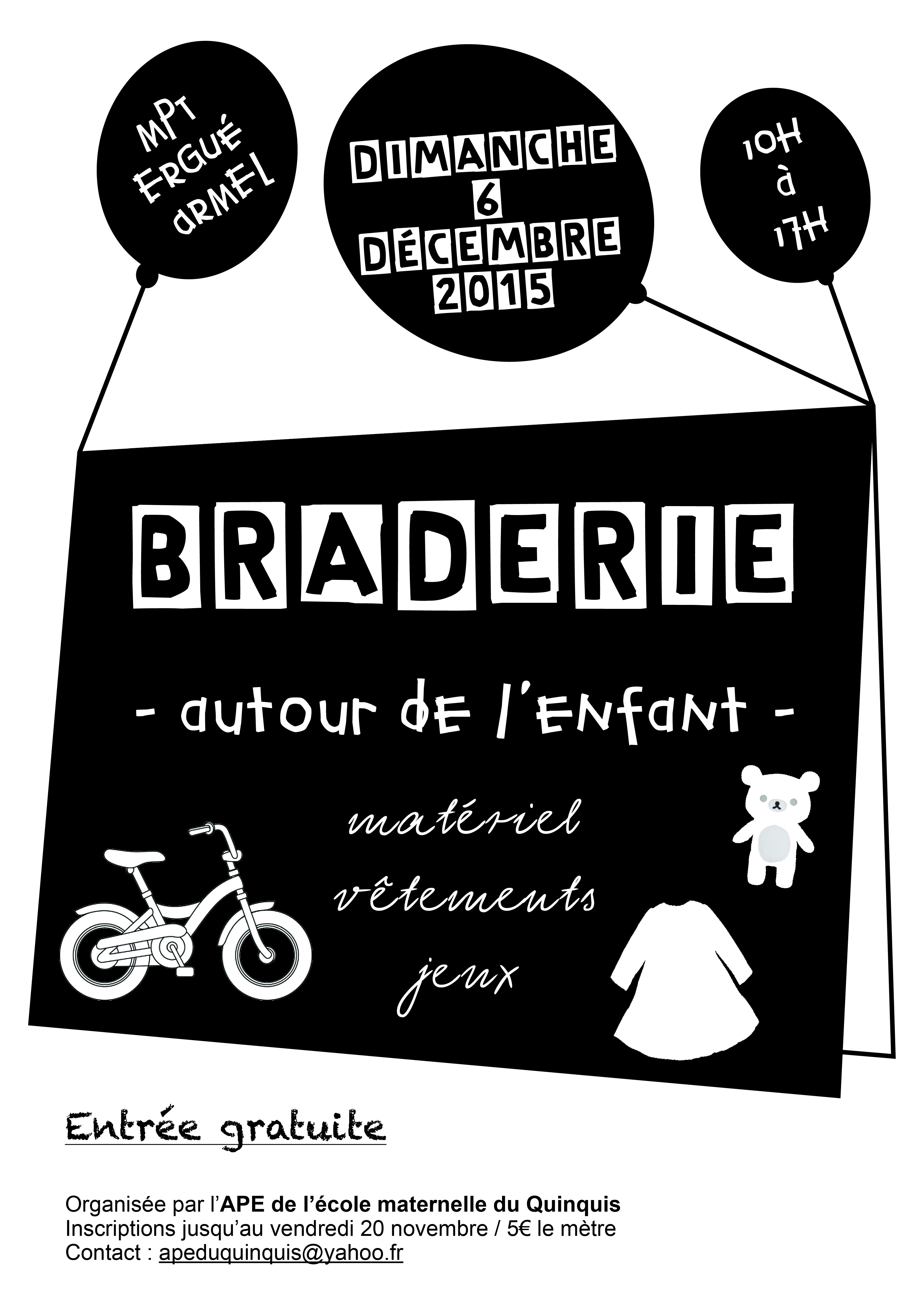 Flyer pour une braderie scolaire