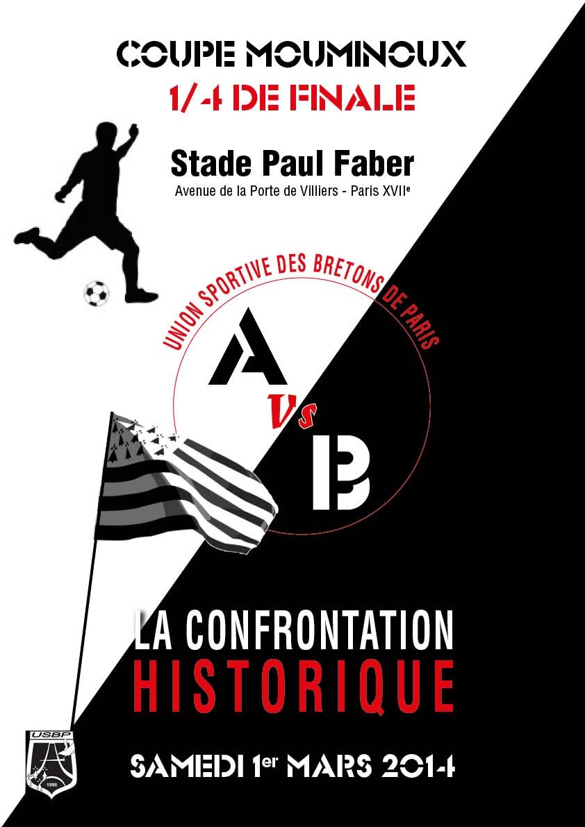 Affiche du quart de finale de la Coupe Mouminoux 2014