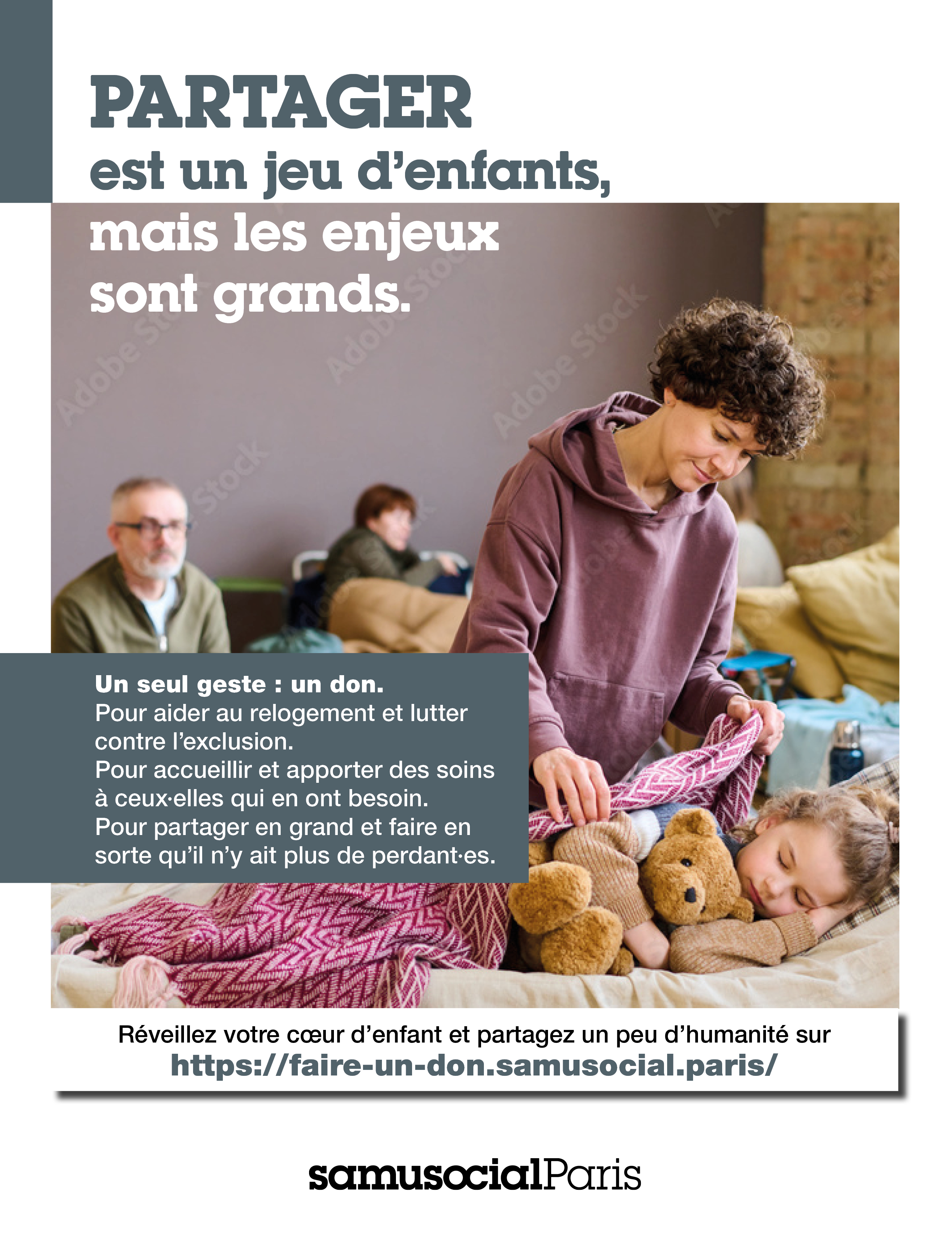Annonce presse fictive pour le Samu social de Paris